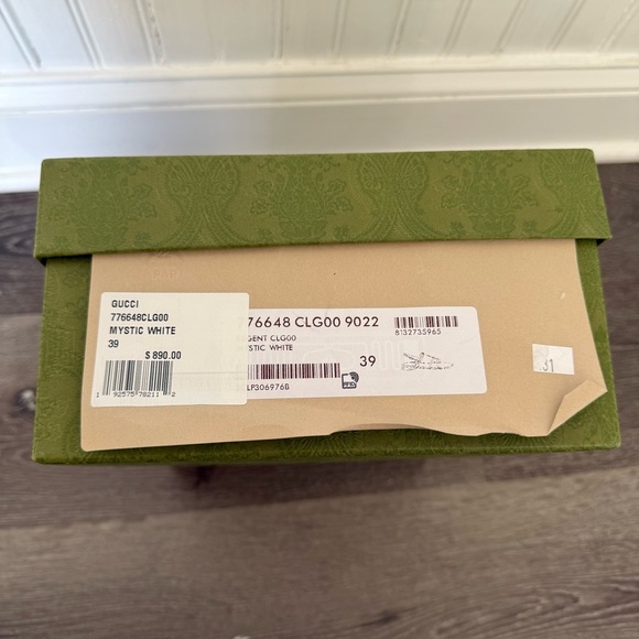 GUCCI Divine Leather Slingback Sandals white 9 - Picture 7 of 7